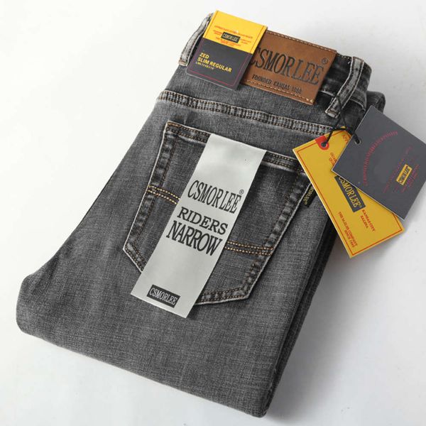 

men new herf winter jeans slender elastic csmorlee fashion business broek classic style denim male, Blue