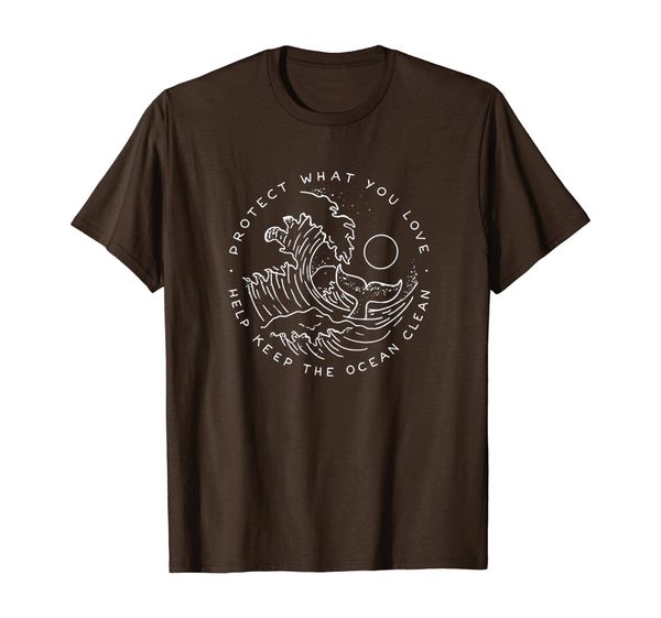 

protect what you love help keep the ocean clean tshirt, White;black