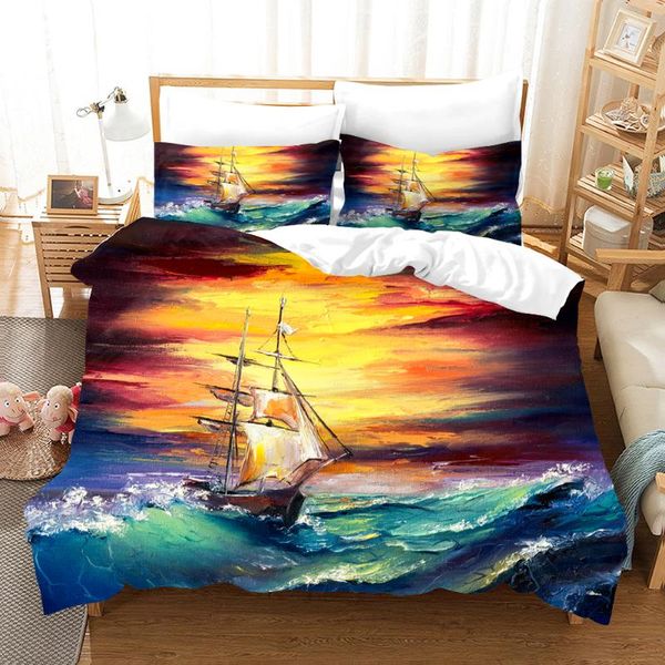 

bedding sets fashion painting set luxury quilt cover 3d printed bed art paintings de bedroom duvet bedclothe