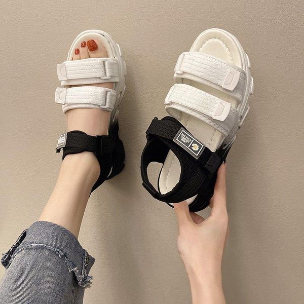 

dress shoes gladiator platform women's sandals nice summer fashion women chunky beach sandal denim comfortable sandalias mujer 35-40, Black