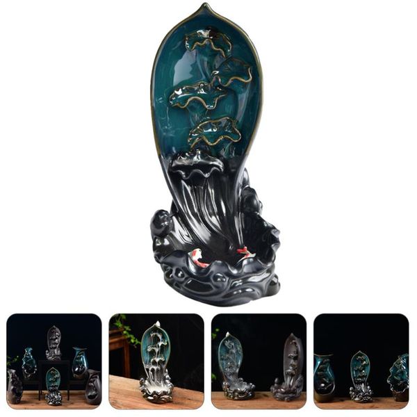 

fragrance lamps 1pc backflow incense burner vintage chinese style ceramic censer