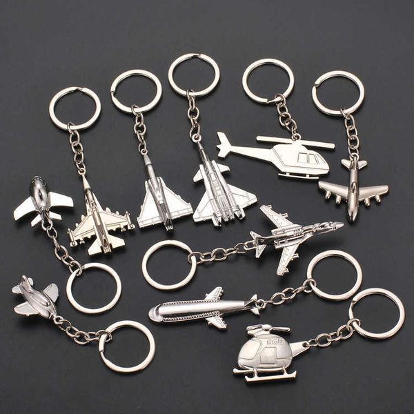 

aircraft keychain creative small model aircraft mini aviation gift, Silver