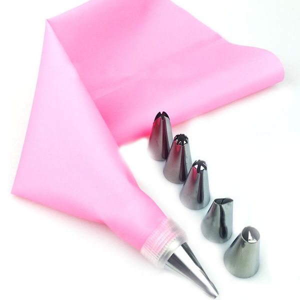 

baking & pastry tools 8pcs 4 colords nozzles sets stainless steel rose cream bakeware cupcake diy cake decorating tool
