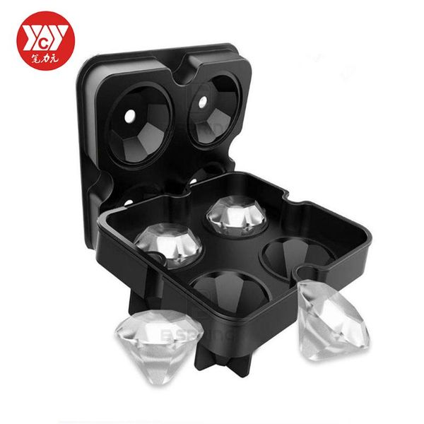

ice buckets and coolers whiskey cube maker diamond ball mold mould brick round bar accessiories black color kitchen tools