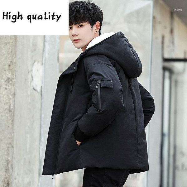 

hooded casual jacket down male 2021 winter warm kill 1881, Black