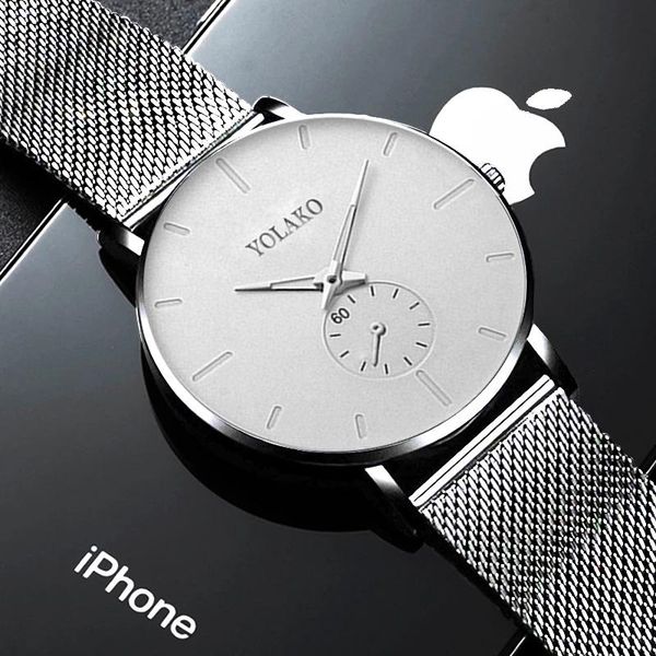 

wristwatches mens ultra thinminimalist quartz casual leather watches men watch male simple stainless steel mesh band clock reloj hombre, Slivery;brown