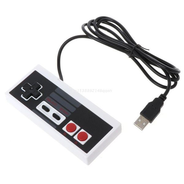 

game controllers & joysticks usb gaming controller plug-play plastic black+gray for nes pc windows dropship