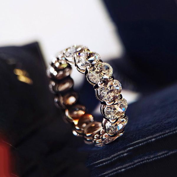 

wedding rings luxury female small oval stone ring real silver color engagement vintage band for women, Slivery;golden