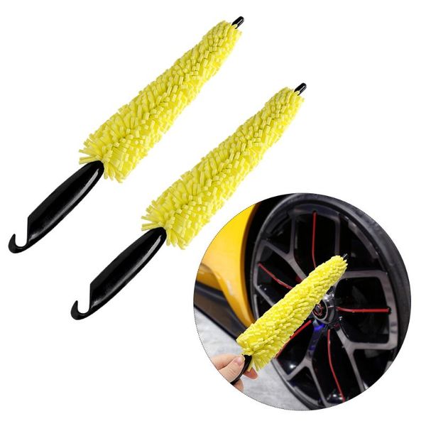 

car sponge 2pcs universal auto wheel tyre rim cleaning brush washing tool