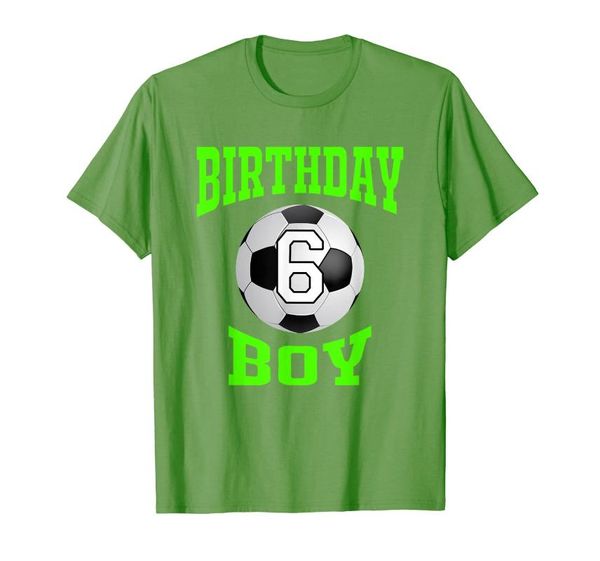 

men's t-shirts 6th birthday boy shirt - soccer t- 6 years old kid, White;black