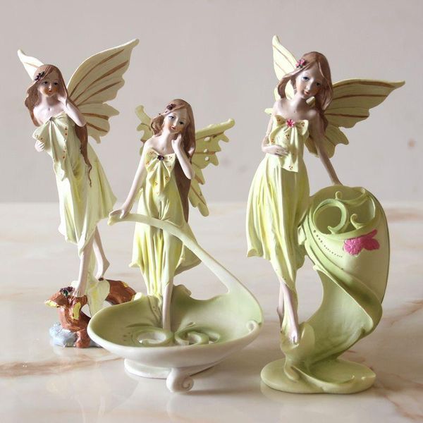 

craft tools angel girl modern simple bedroom living room ornaments flower fairy resin crafts