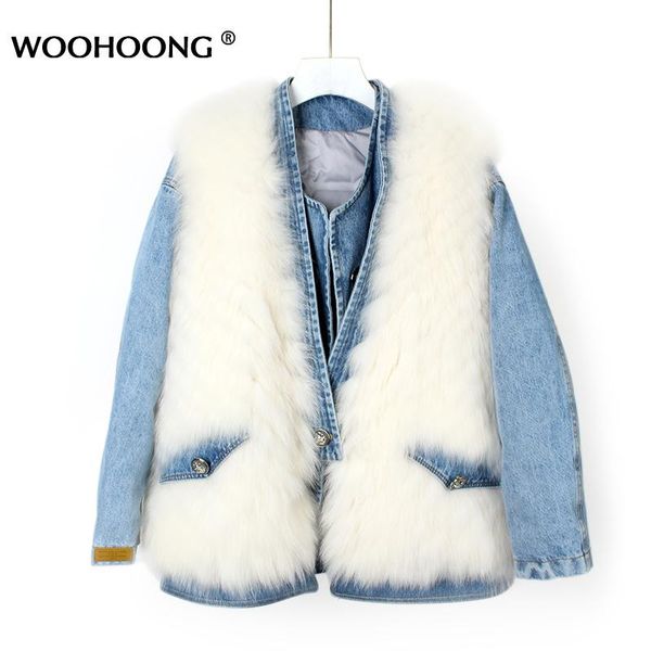 

women's fur & faux real coat 10, Black