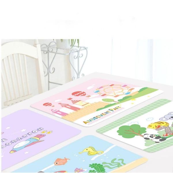 

mats & pads cartoon grade silicone placemat children table mat oil-proof for dining kitchen