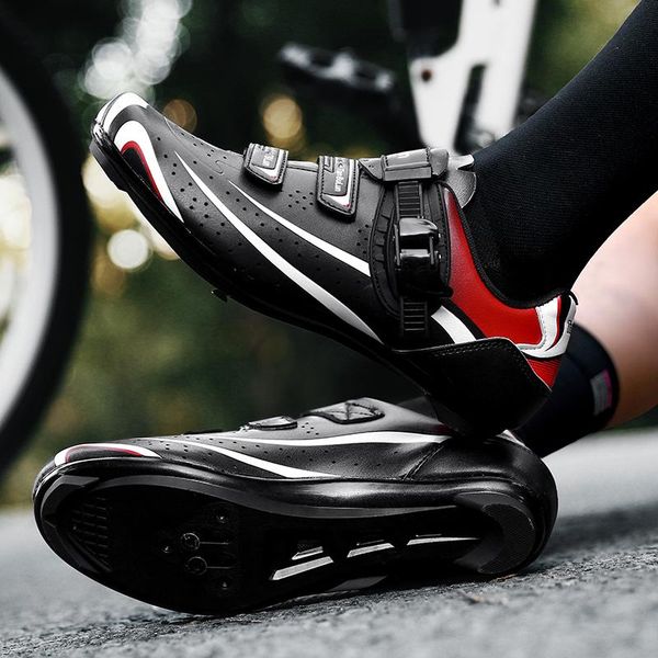 

men professional mtb cycling shoes breathable road self-locking ultralight bicycle riding sneakers outdoor mountain bike footwear, Black