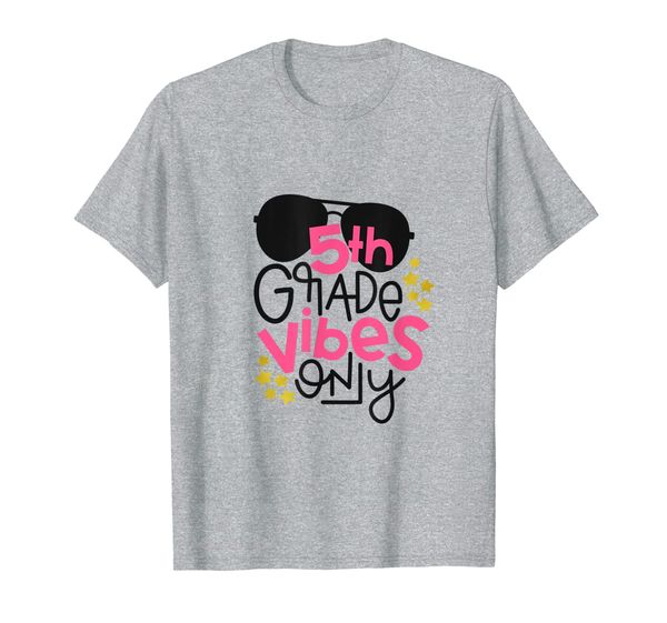 

5th grade vibes tshirt son back to school daughter kids gift, White;black