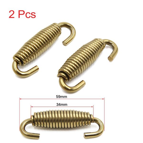 

motorcycle exhaust system motoforti 2pcs 59mm stainless steel spring hooks gold tone swivel pipe springs kit set