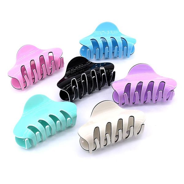 

hair clips & barrettes fashion women lady candy colors acrylic claw barrette crab clamp accessories headwear, Golden;silver
