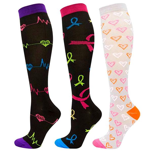 

sports socks compression stockings pressure relief prevent varicose veins stocking leg pain stamina, circulation&recovery, Black