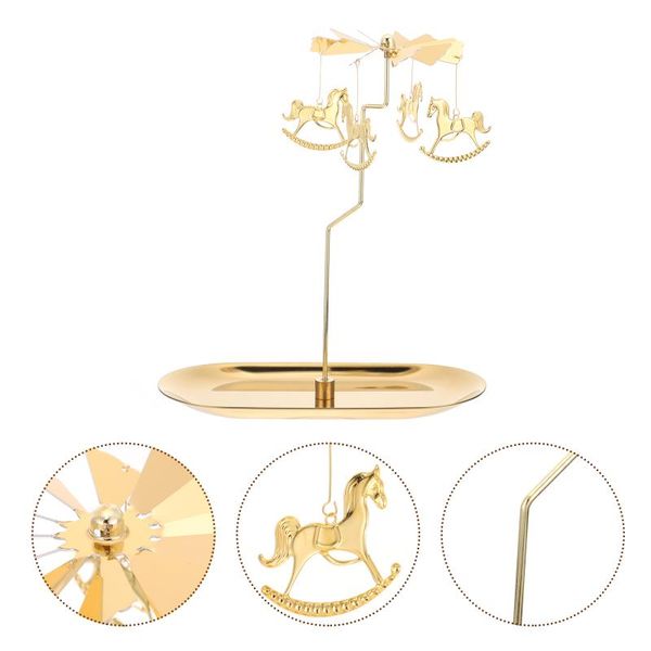 

candle holders golden carousel holder household ornament iron art