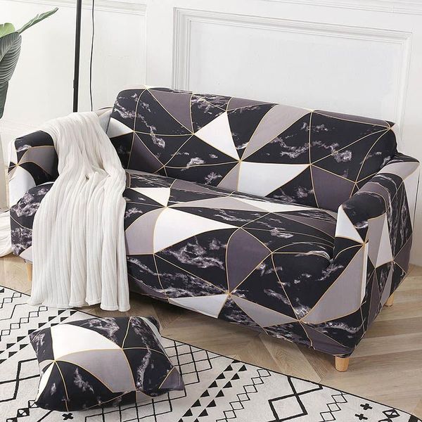 

chair covers 42geometric sofa cover cotton stretch couch elastic for living room single l-shape furniture protector