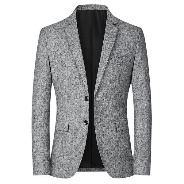 

men's suits & blazers 2021 spring autumn trendy solid color single-breasted suit jacket british gentleman casual male, White;black