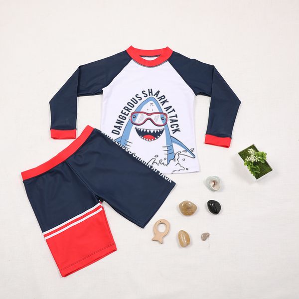 

girls long new split children's sleeve shorts sunscreen boy's quick dry better spring swimsuit, White;black