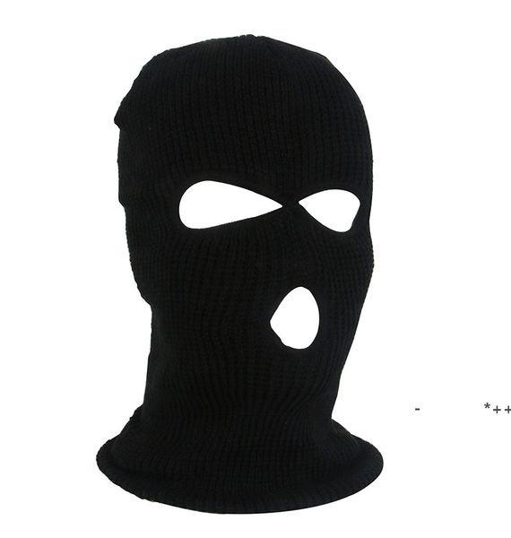 

new knit 3 hole face mask ski mask balaclava hat face beanie cap snow winter motorcycle helmet hat designer masks rre10388