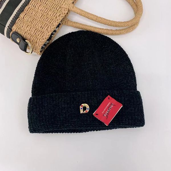 

hat female autumn and winter warm knitted letter cloth standard wool shopping short cold pullover wardrobe accessories, Blue;gray