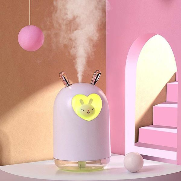 

smart home control lovely air humidifier 7 in 1 pet ultrasonic cool mist aroma oil diffuser romantic color led lamp usb humidificador