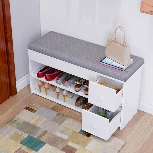 

clothing & wardrobe storage nordic creative entrance shoe bench stool multi-function double-layer rack living room sofa