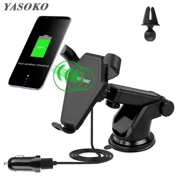 

car bracket qi fast wireless chargers for 8/ x/ dual-purpose universal suckers outlet holder stand cell phone mounts & h holders