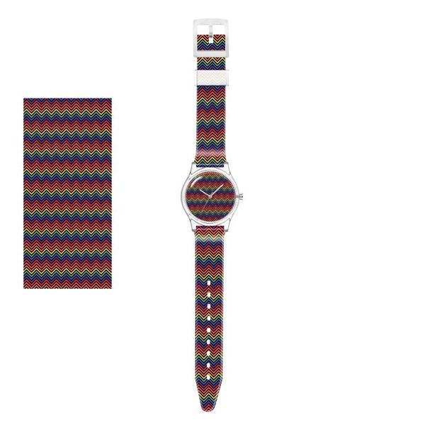 

wristwatches fb7100 customised design rite full watch all cover print own brand plastic customized face with my logo, Slivery;brown