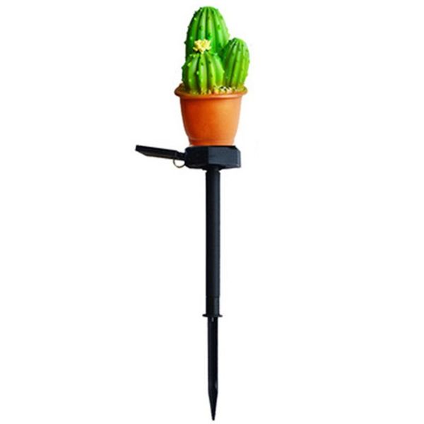 

solar led lawn lamp cactus shape spike light for outdoor garden yard ground lamps