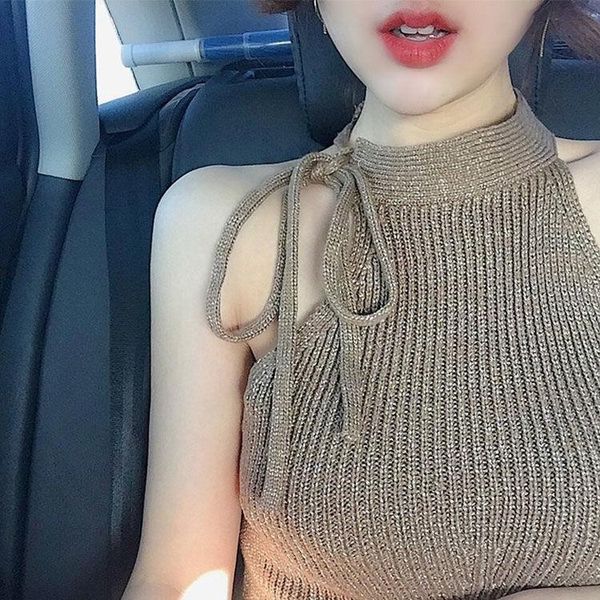 

women's tanks & camis women summer tank knit womens clothing solid crop, White