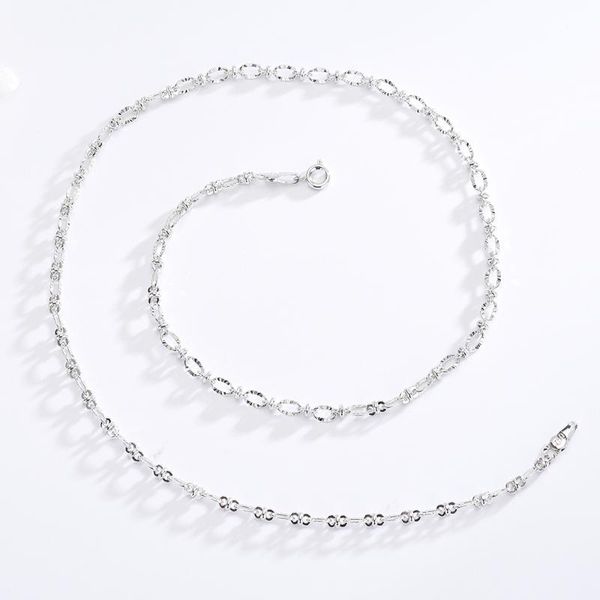 

chains handmade white gold plated silver color chain initial necklace