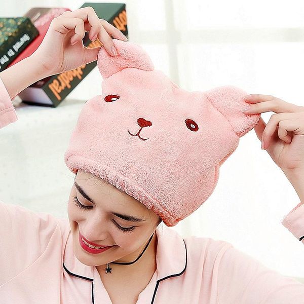 

shower caps microfiber hair turban quickly dry hat breathability wrapped towel soft cap towels cover