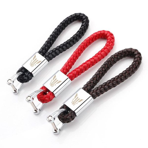 

keychains motorcycle accessories leather braided rope keychain customization for mt-07 mt 07 mt07 fz07 2010-2021 2021 accessoriesr, Silver