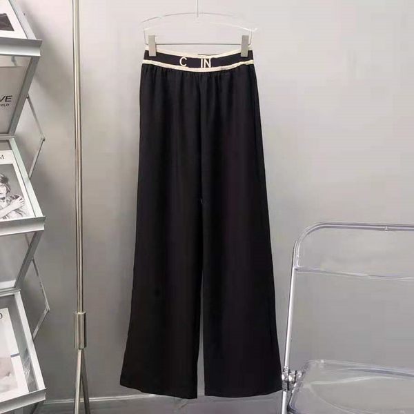 

2021 spring summer new fashion br saijia letter webbing simple leisure fresh and breathable thin women's pants, Black;white