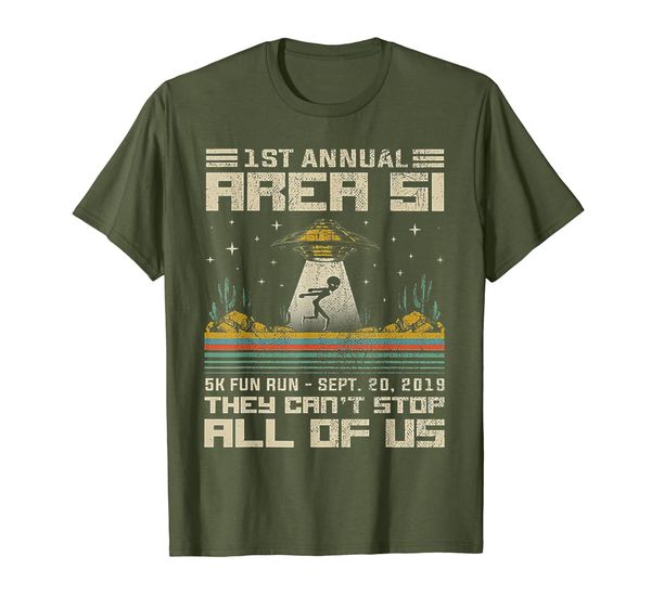 

Area 51 5K Fun Run 1st Annual They Can't Stop Us All Tshirt, Mainly pictures