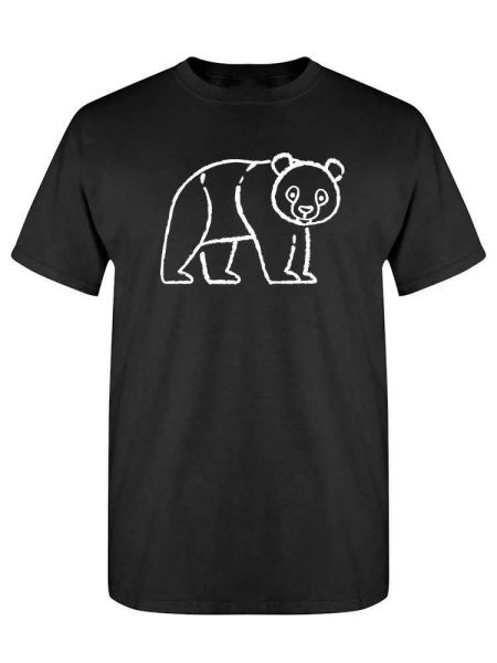 

Panda Bear Chalk Design Tee Men's -Image by Shutterstock, White;black