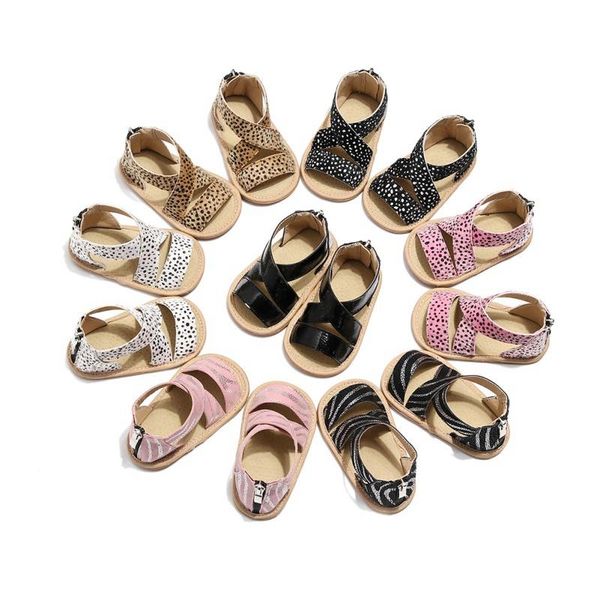 

first walkers summer leopard print baby infant zipper toddler shoes soft