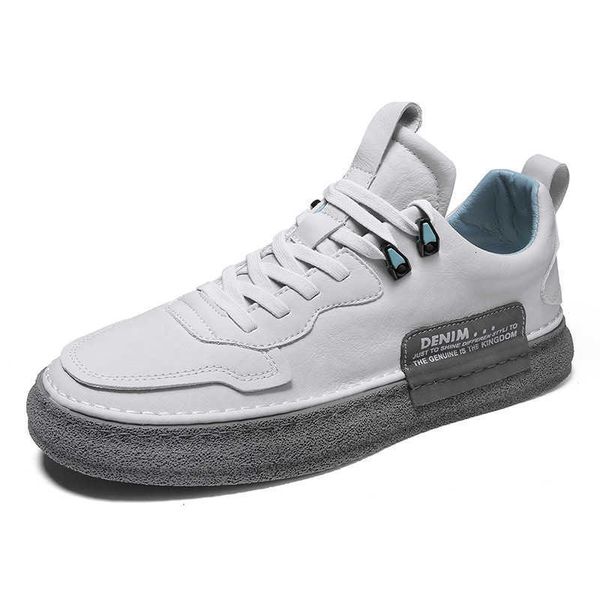 

men's shoes korean versatile sports and leisure spring british trend small white men's low leather board, Black