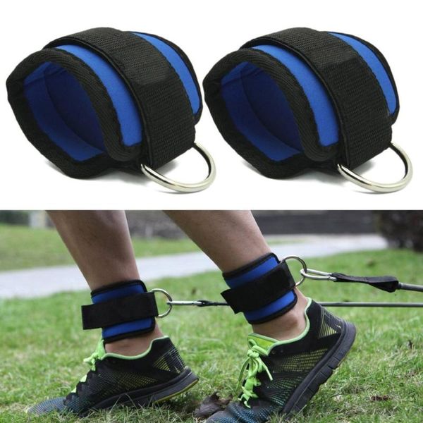 

est d-ring ankle strap buckle body building resistance band gym multi thigh leg cuffs power weight lifting fitness rope bands