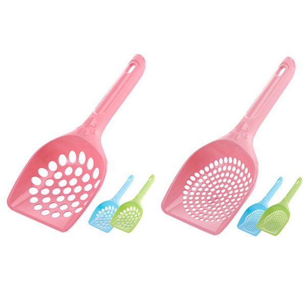 Plástico Gato Catter Scoop Pooper Pet Grooming Ferramenta de Limpeza Cuidados Areia Desperdício Scooper Cats Shovel Shovel Hollow Lightweight Durável Fácil de Limpar JY1043