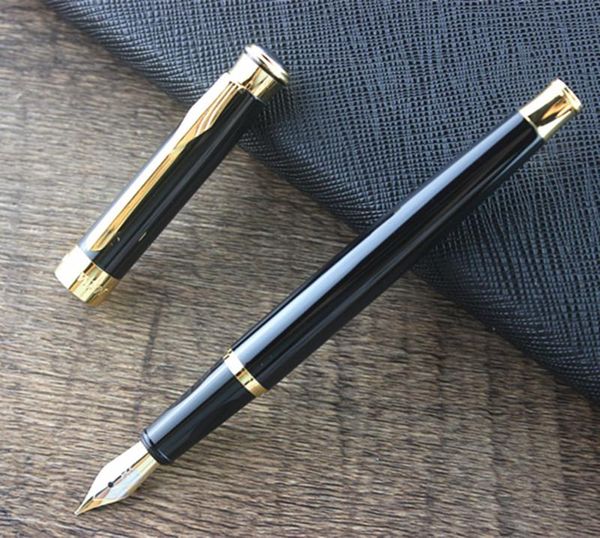

fountain pens dika wen 8001 black fine nib pen luxury school office stationery metal ink writing