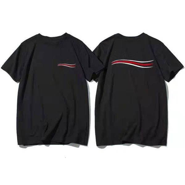 

2021 mens women t shirt fashion summer wave pattern men s casual shirts man clothing street digner cloth, White;black