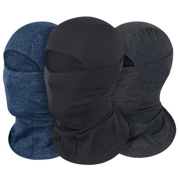 

cycling caps & masks winter windproof cap full face mask warm fleece balaclava men women sports headwear bike running hiking ski hats, Black