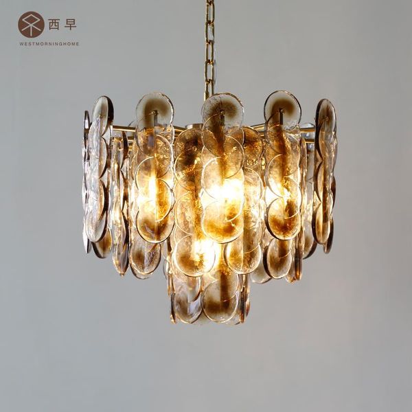 

pendant lamps vintage amber glass chandelier bedroom living room cloakroom dining