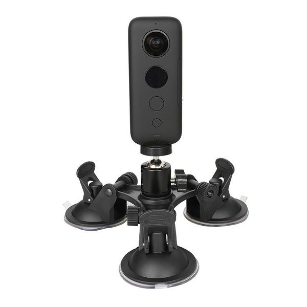 

tripods for insta360 one x / r triangle suction cup mount holder with ball-head tripod adapter