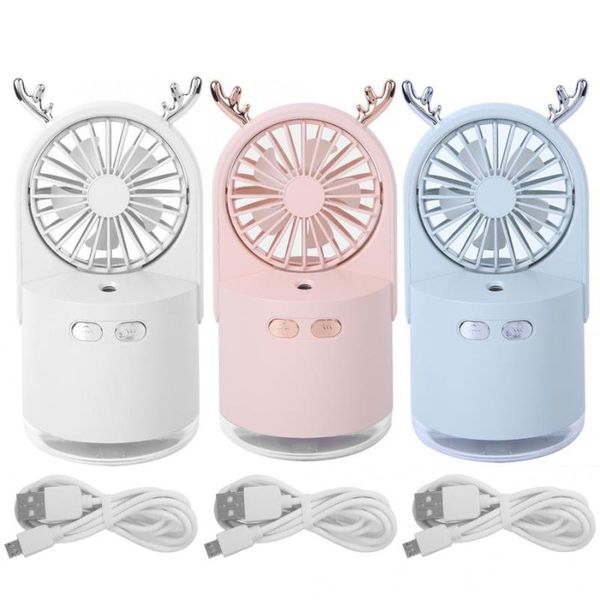 

electric fans 240ml deskfan humidifier portable usb mist spray cooling 30-50ml / h